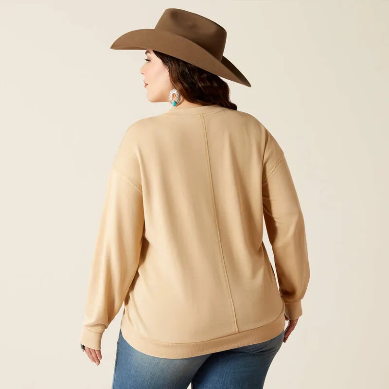 10052557 Women's "Unwind" Sweatshirt in Tannin by Ariat