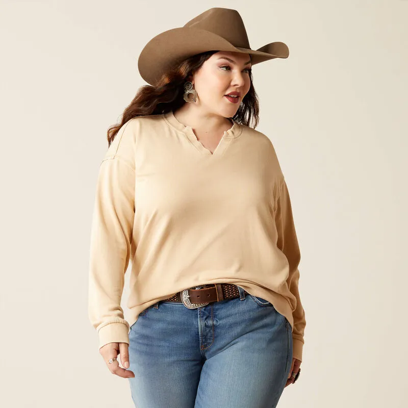 10052557 Women's "Unwind" Sweatshirt in Tannin by Ariat