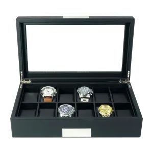 12 Slots Leather Watch Box