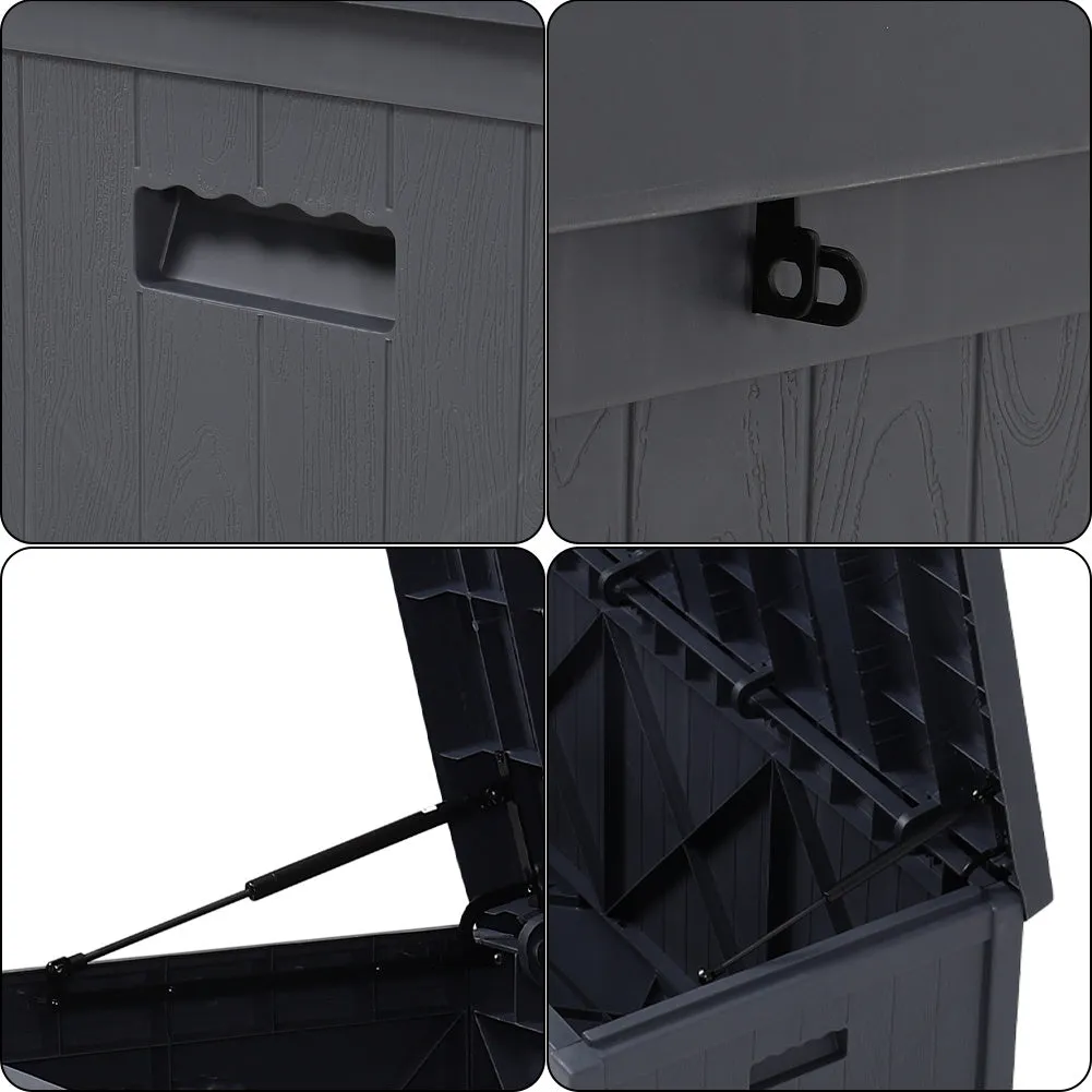 125cm L Outdoor Grey Storage Deck Box - Large Size