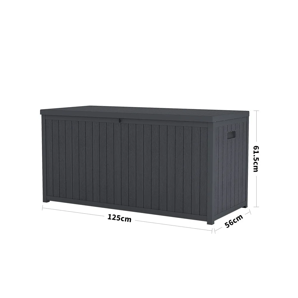 125cm L Outdoor Grey Storage Deck Box - Large Size