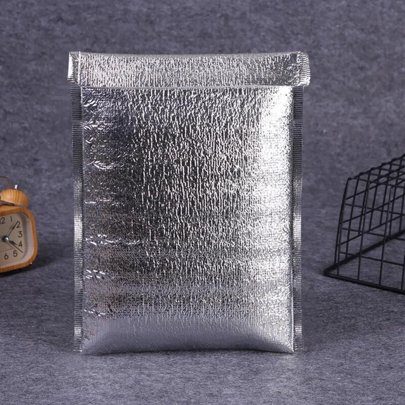 1680 Pieces Sealed Aluminum Foil Insulation Bag 15 * 25   4cm Pearl Cotton Aluminum Foil Bag Express Transport Bag