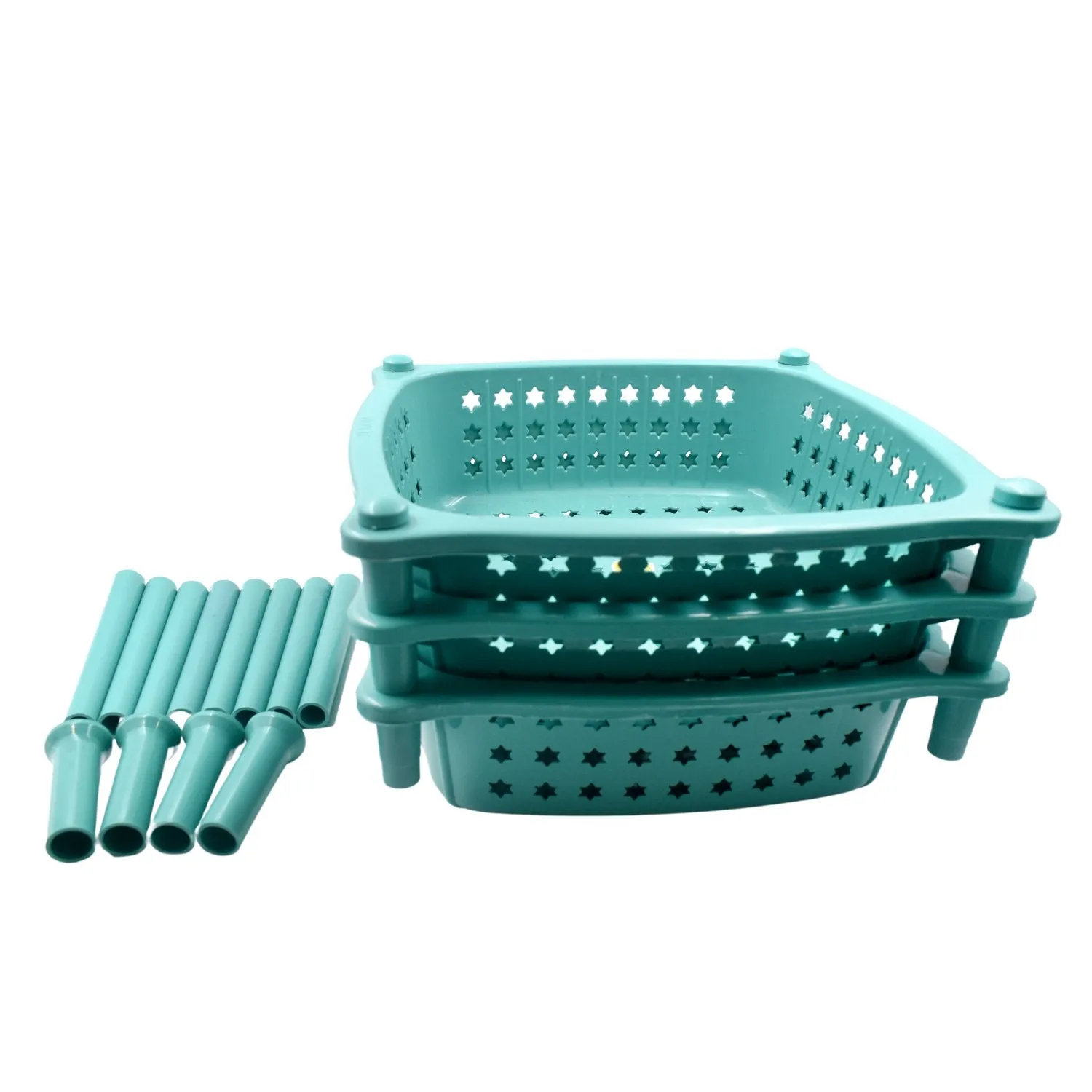 3 layer round Kitchen Trolley Basket ( MOQ :- 6 Pc)