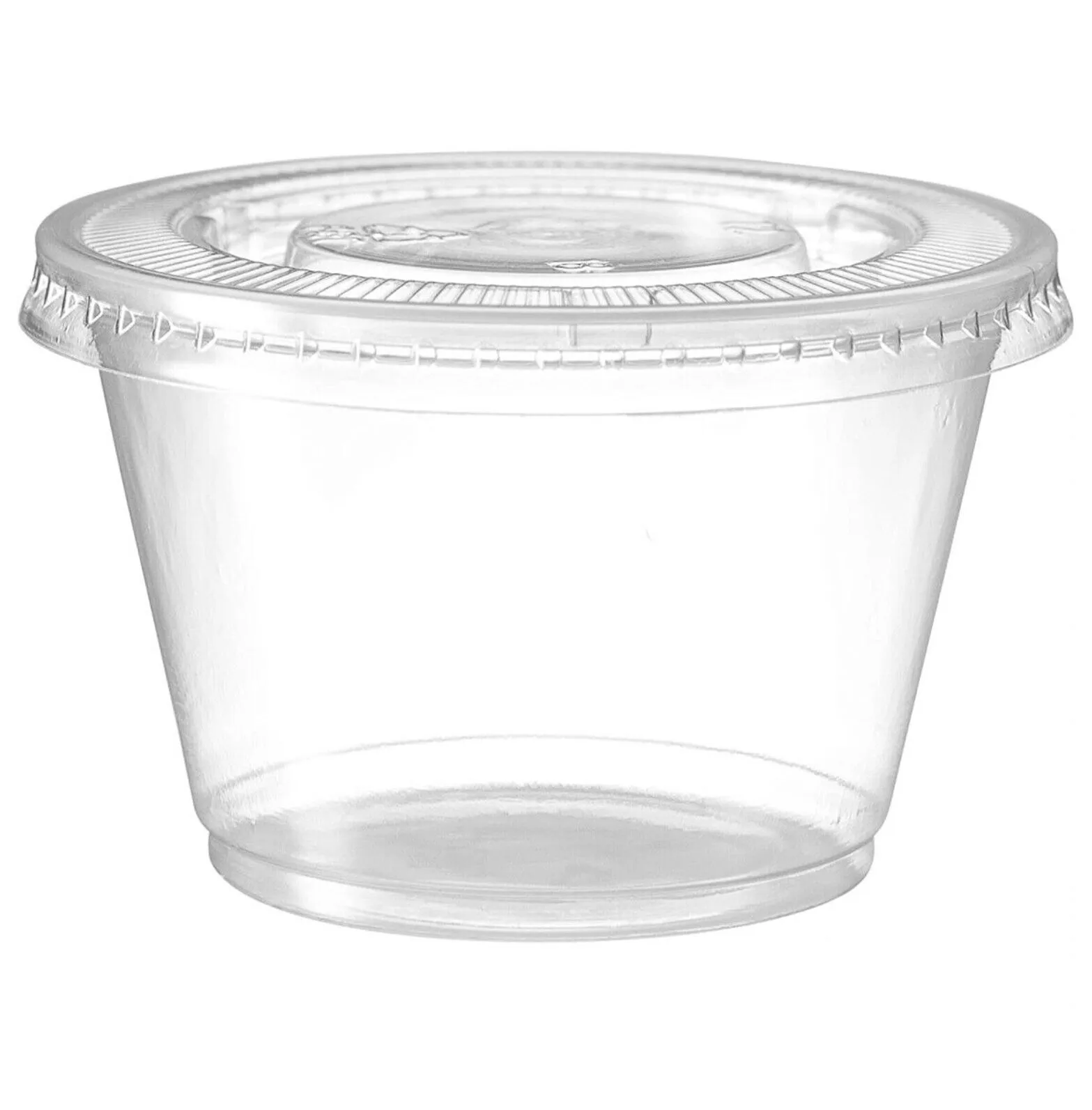 48 PCS (3 Pack) Clear Shot Plastic Disposable Portion Cups With Lids In Bag 4 Oz