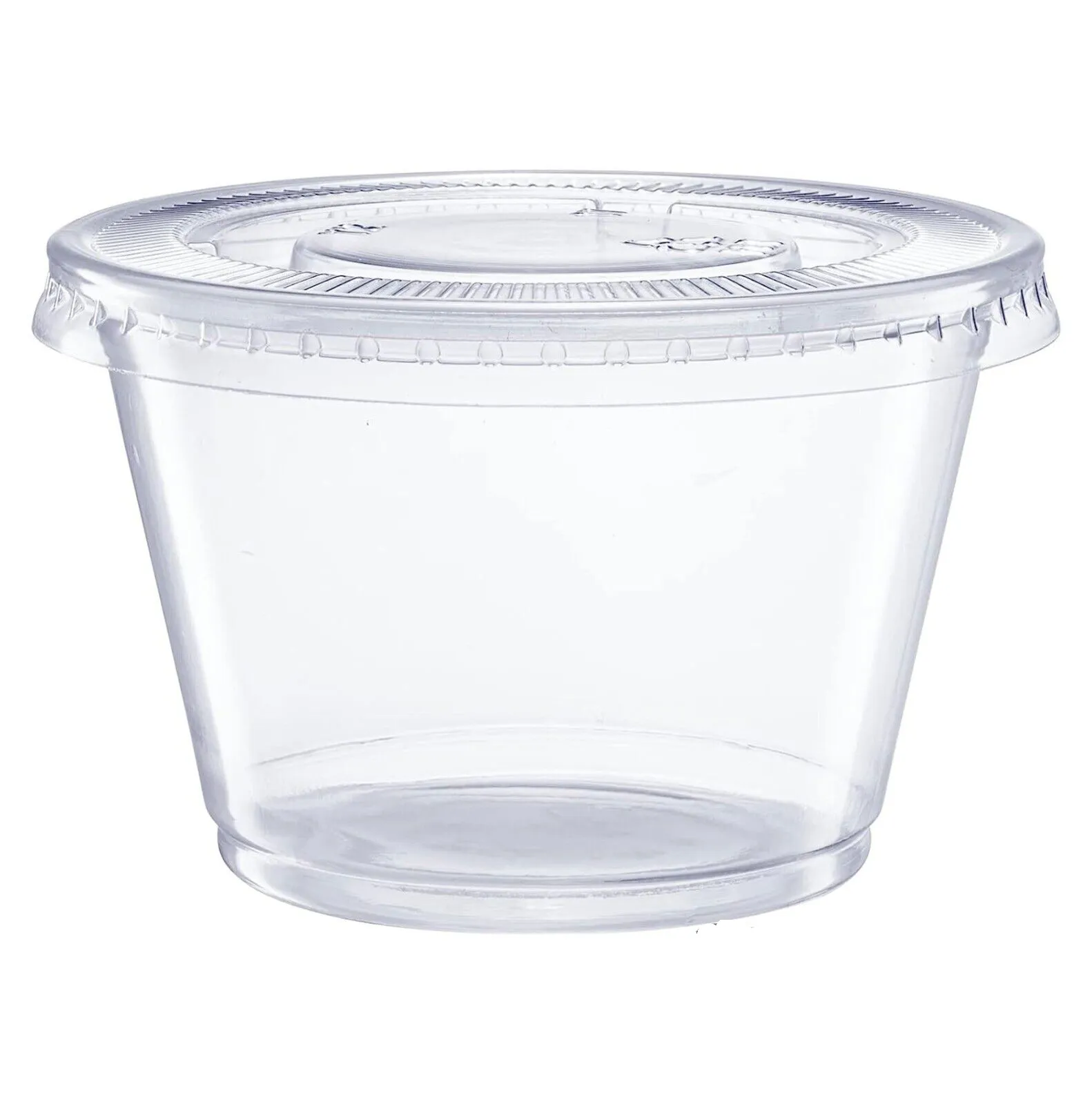 48 PCS (3 Pack) Clear Shot Plastic Disposable Portion Cups With Lids In Bag 4 Oz