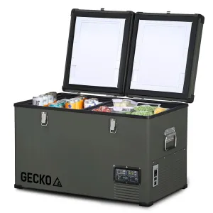 75L Dual Zone Portable Fridge Freezer, SECOP Compressor, Gecko