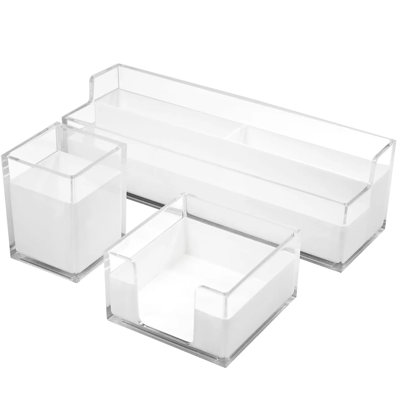 Acrylic Desk Organizer Set (3 Piece)