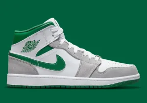 Air Jordan 1 Mid Grey Green