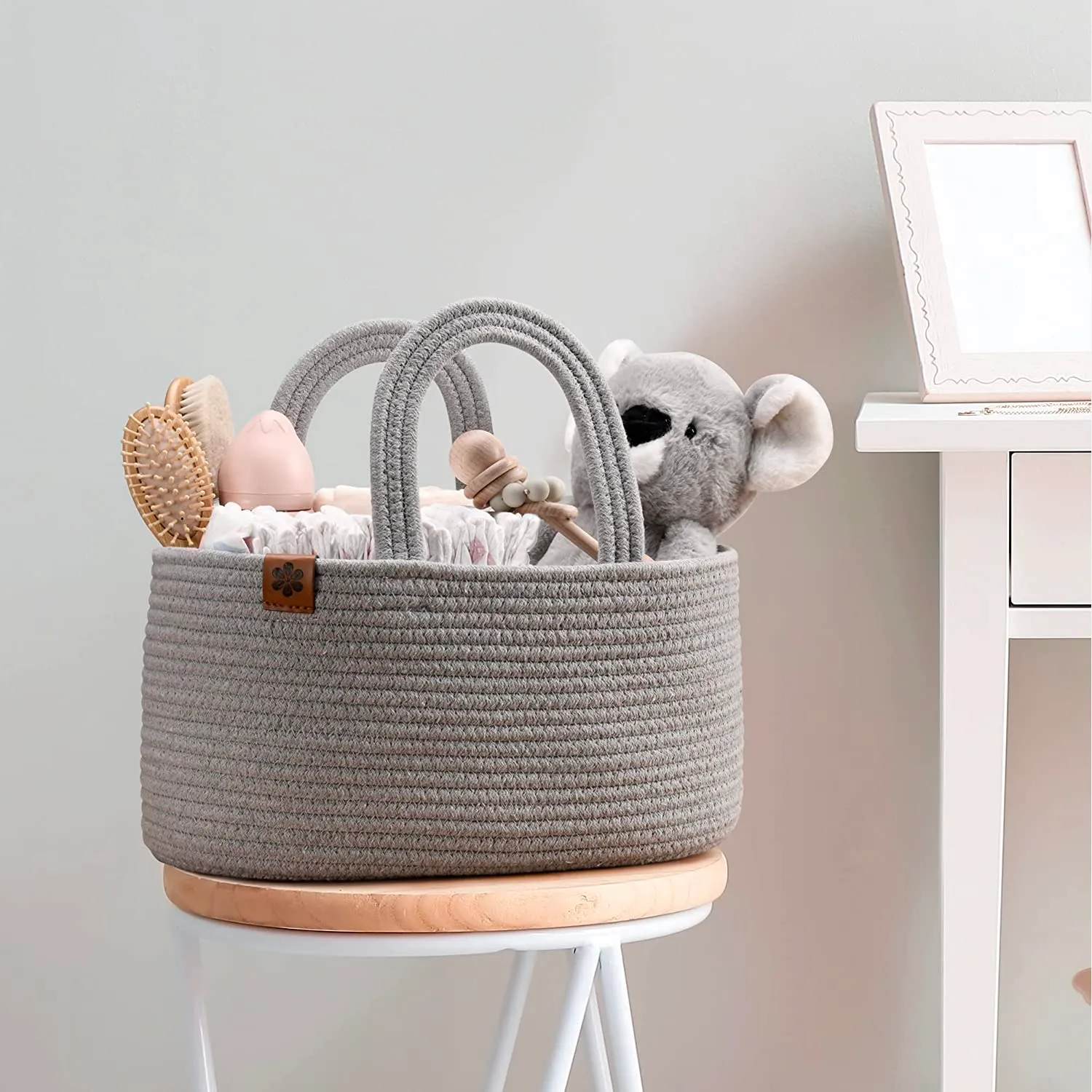 Baby Diaper Caddy Organizer - Cool Gray