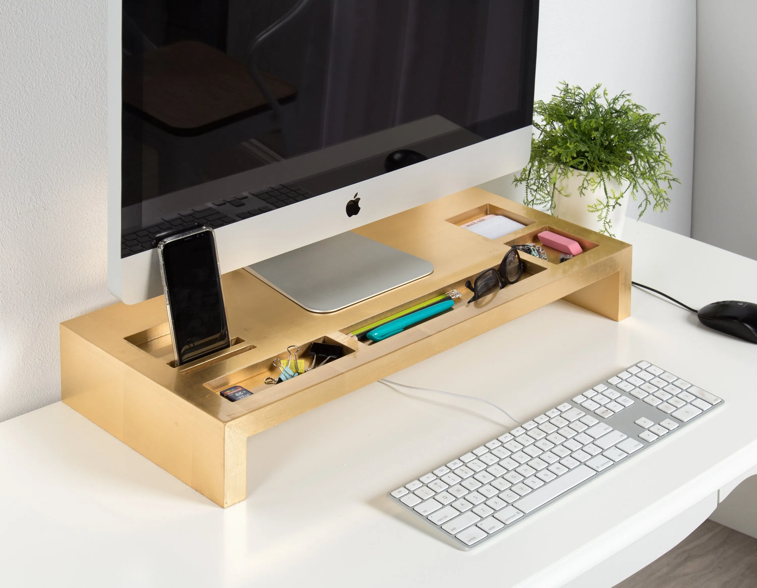 Briggs Desktop Wood Monitor Stand