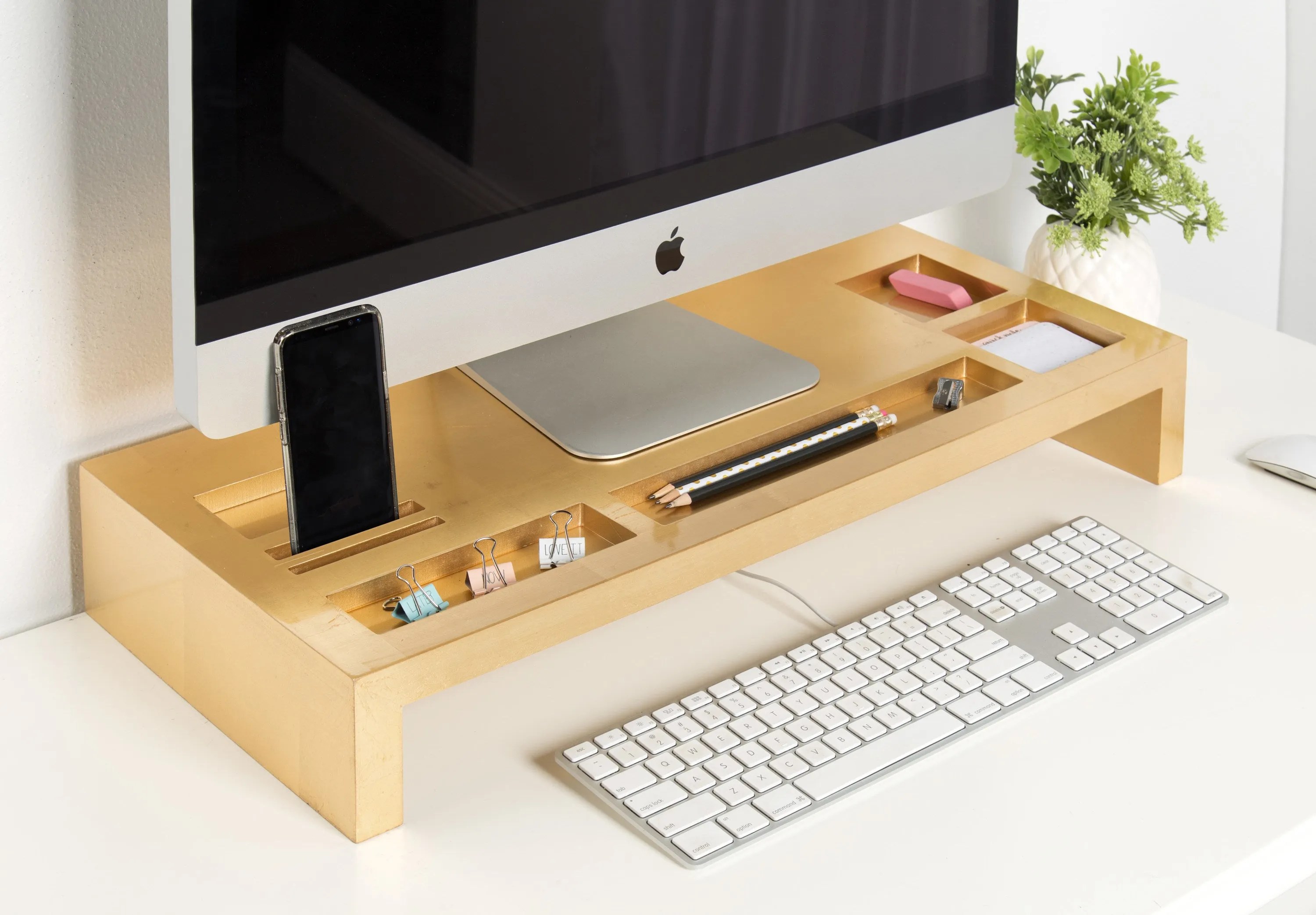 Briggs Desktop Wood Monitor Stand