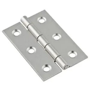 Broad Hinge, Nickel, 2 x 1-3/8 In., 2-Pk.