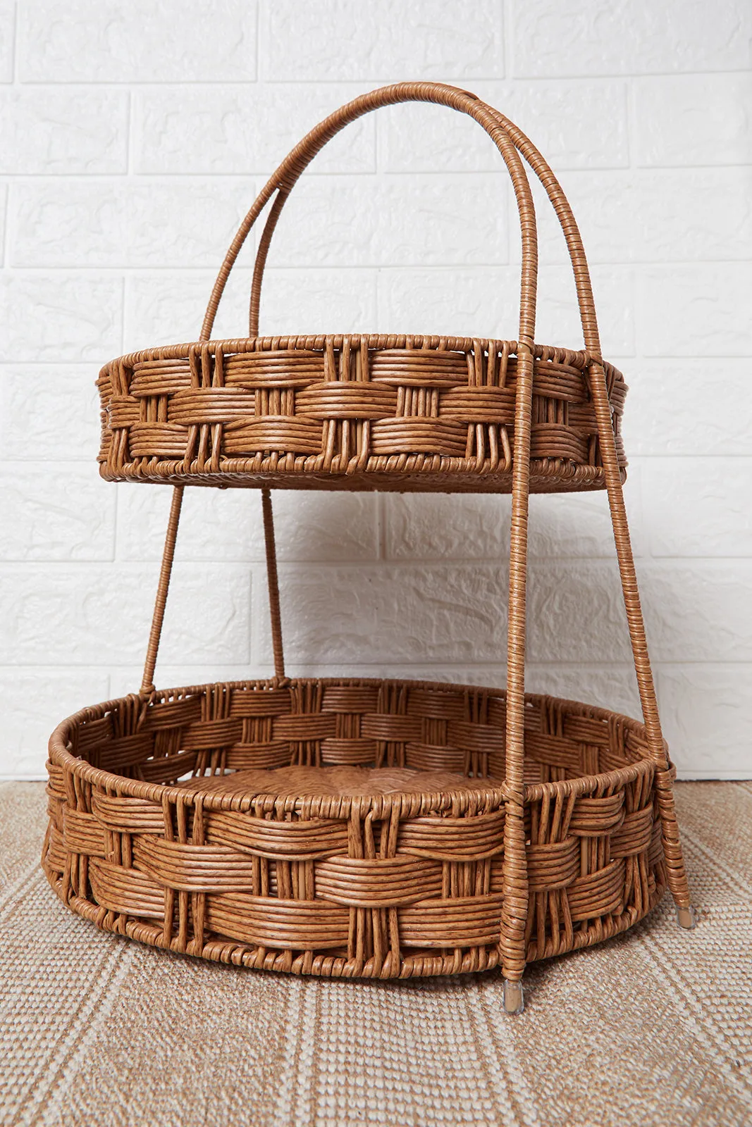 Brown Round 2 Tier Basket