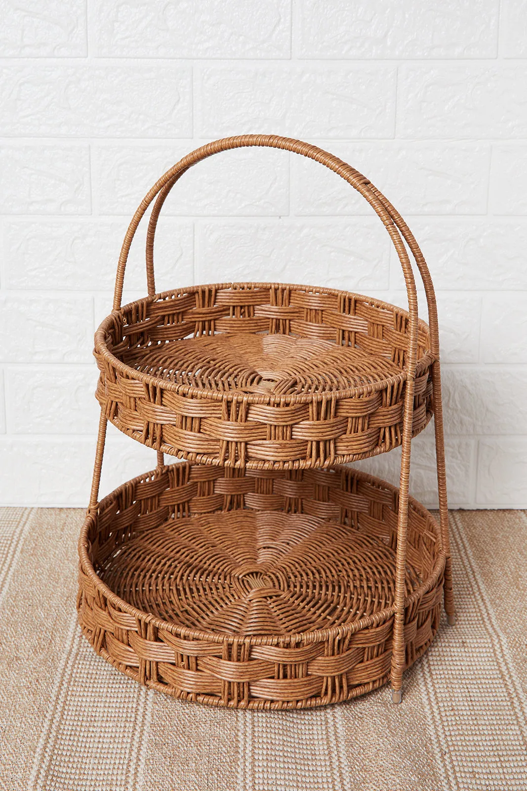 Brown Round 2 Tier Basket