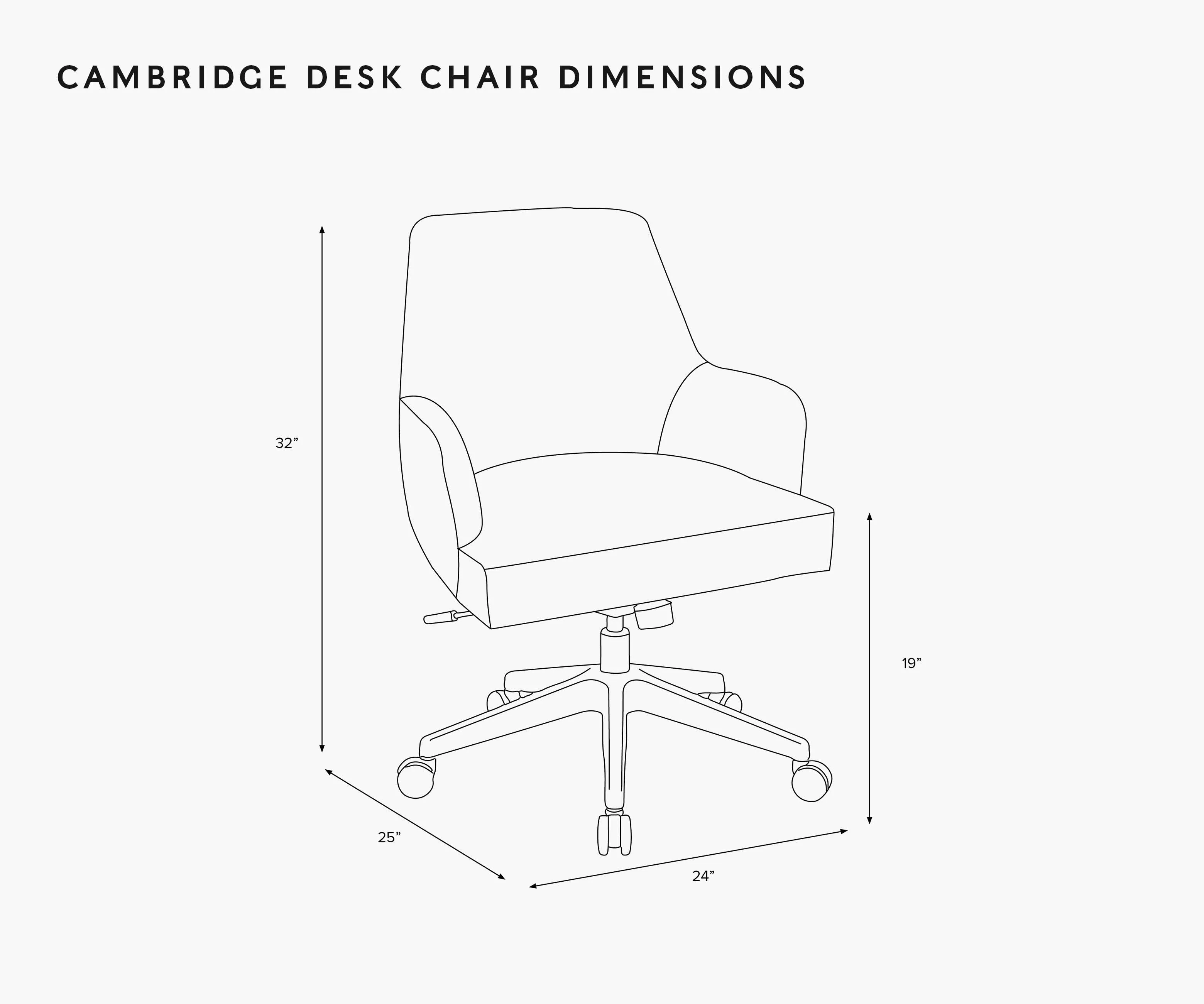 Cambridge Desk Chair - Blush Velvet