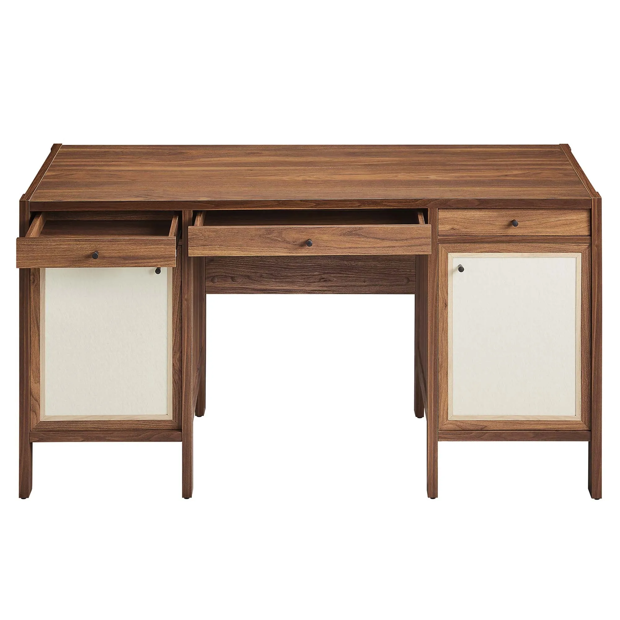 Capri 58" Wood Grain Office Desk by Modway