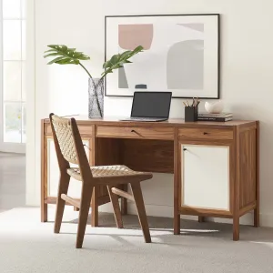 Capri 58" Wood Grain Office Desk by Modway