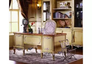 Classic Wooden Carving Office Desk