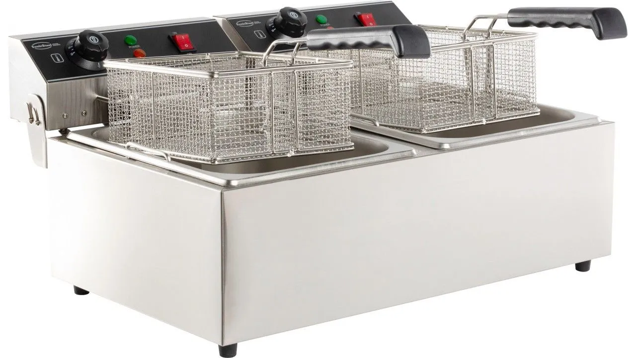 Combisteel Electric Counter Top Fryer Twin Tank 2 x 6 Litre - 7455.1008