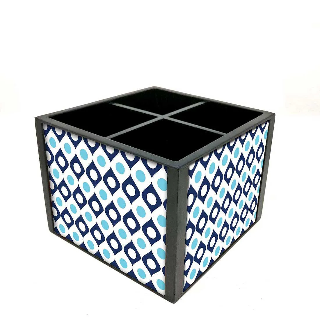 Desk Organizer For Stationery -  Pattern Blue