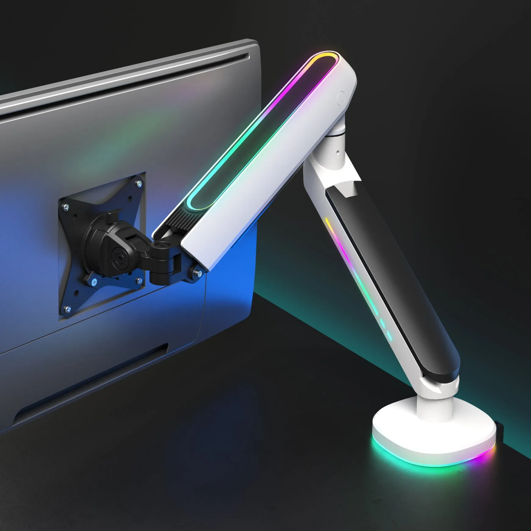 Desky Single LED Monitor Arm