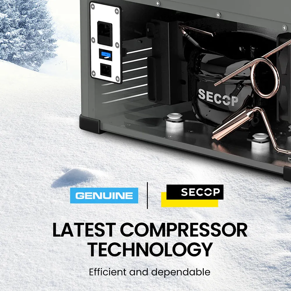 Dual Zone 92L Portable Fridge/Freezer, SECOP Compressor, Gecko