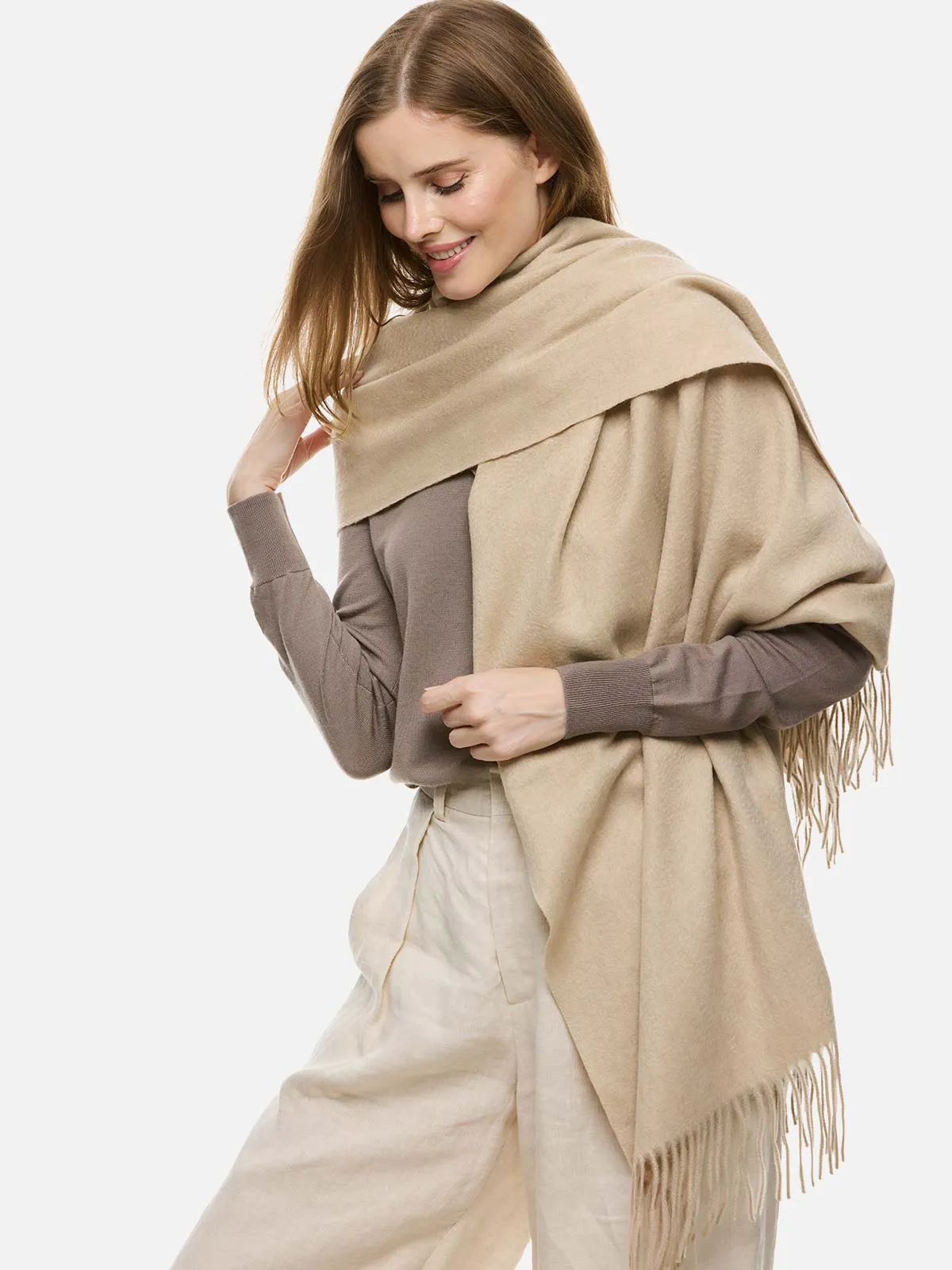 Ecru Cashmere Wrap