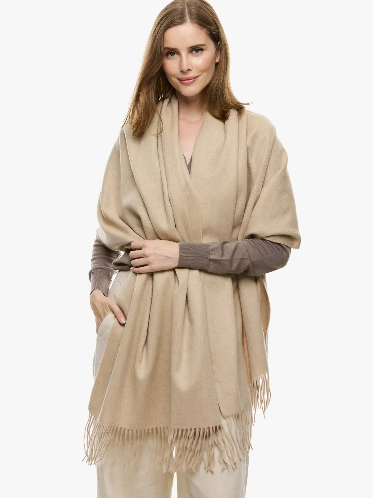 Ecru Cashmere Wrap