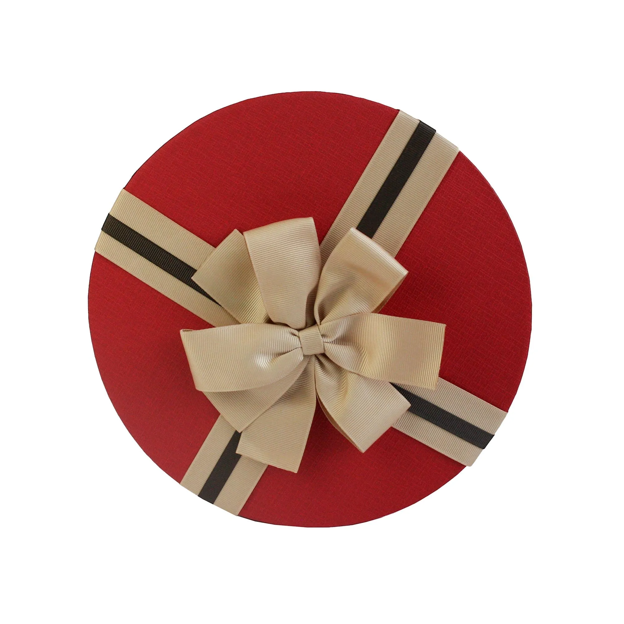 Elegant Cream/Red Gift Boxes - Set of 3 (Sizes Available)