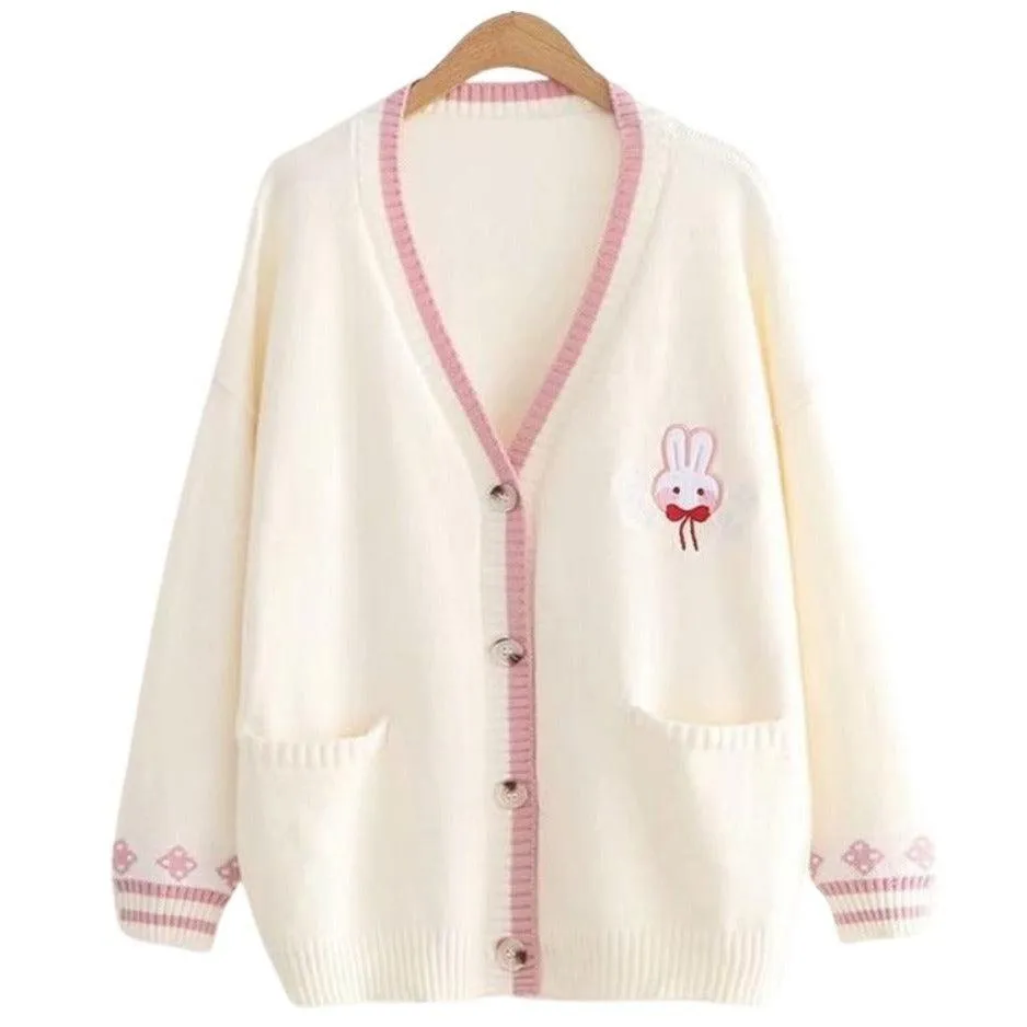 Embroidered Rabbit Cardigan: Stylish cardigan for all occasions