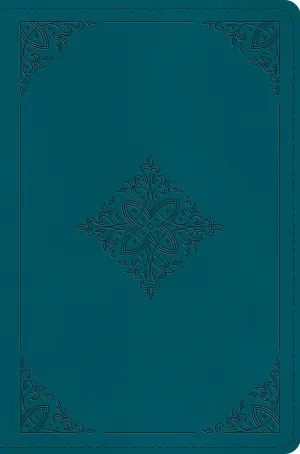 ESV Compact Bible (Trutone, Deep Teal, Fleur-De-Lis Design)