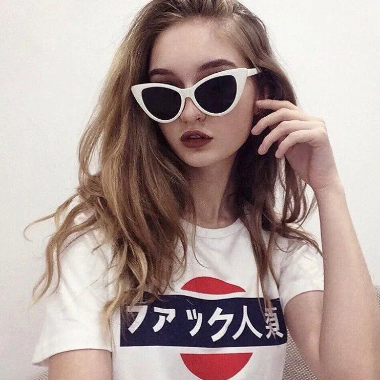 F*** Humanity / Mankind Japanese Kanji Women's Tee Cute But Rude Tee Fashion T-shirt Casual Tee Tumblr Insta Humor