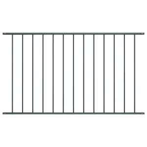 Fence Panel Powder-coated Steel 1.7x1 m Anthracite