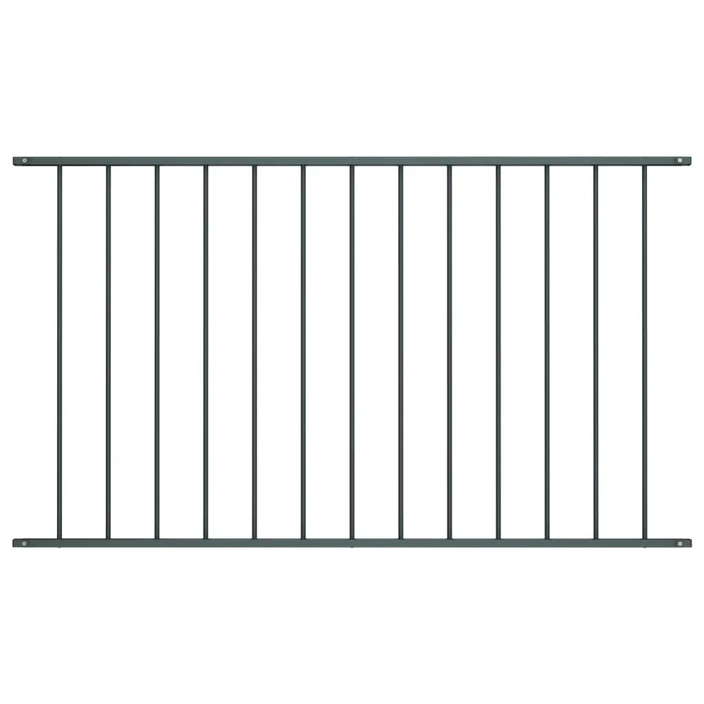 Fence Panel Powder-coated Steel 1.7x1 m Anthracite