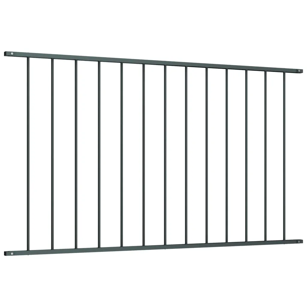 Fence Panel Powder-coated Steel 1.7x1 m Anthracite