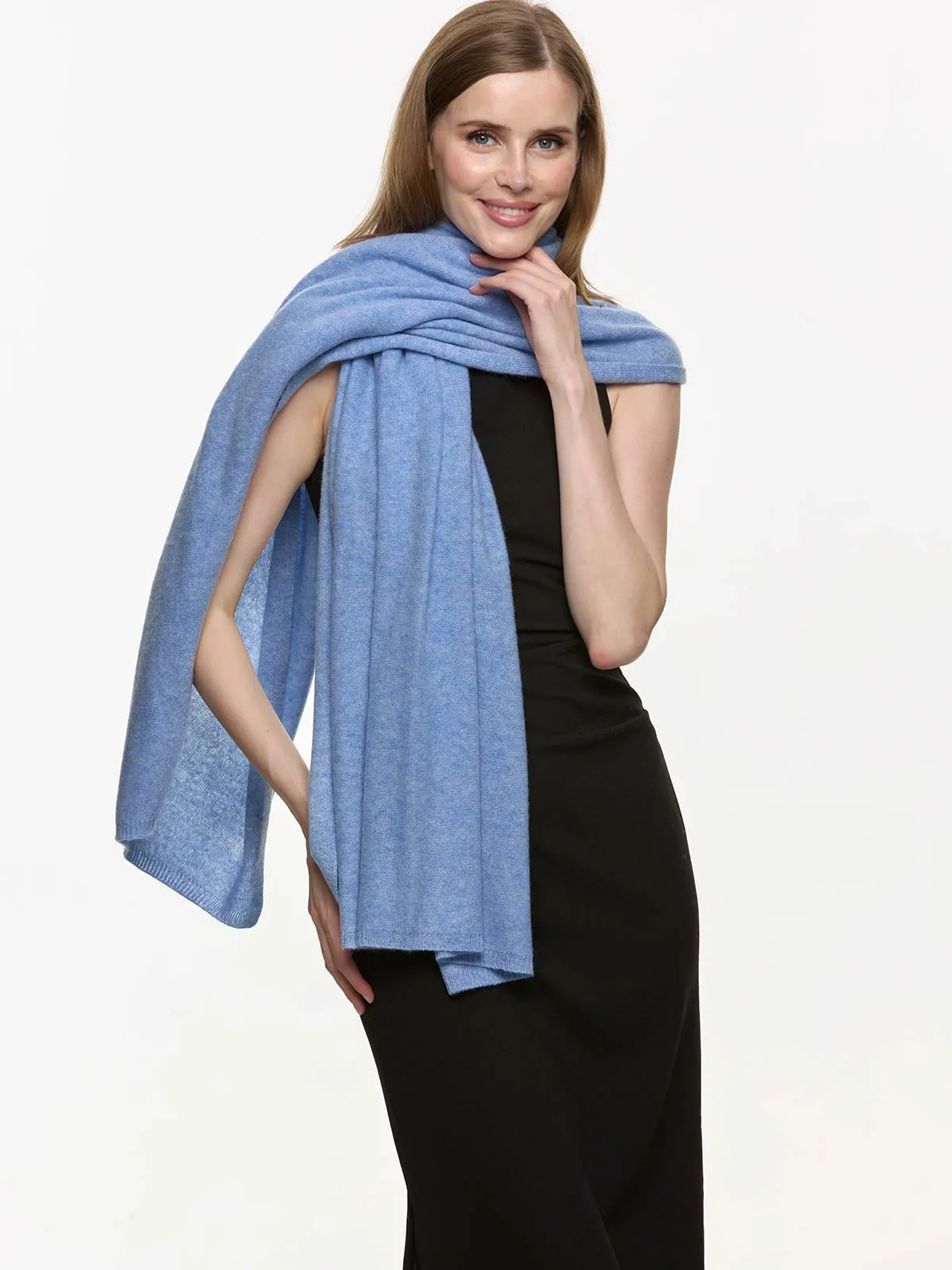 FlexKnit Cornflower Cashmere Wrap