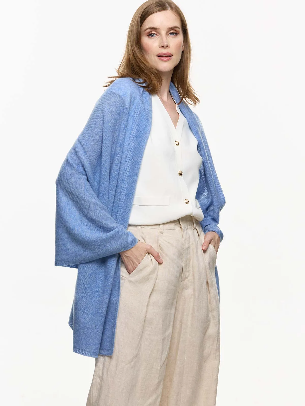 FlexKnit Cornflower Cashmere Wrap