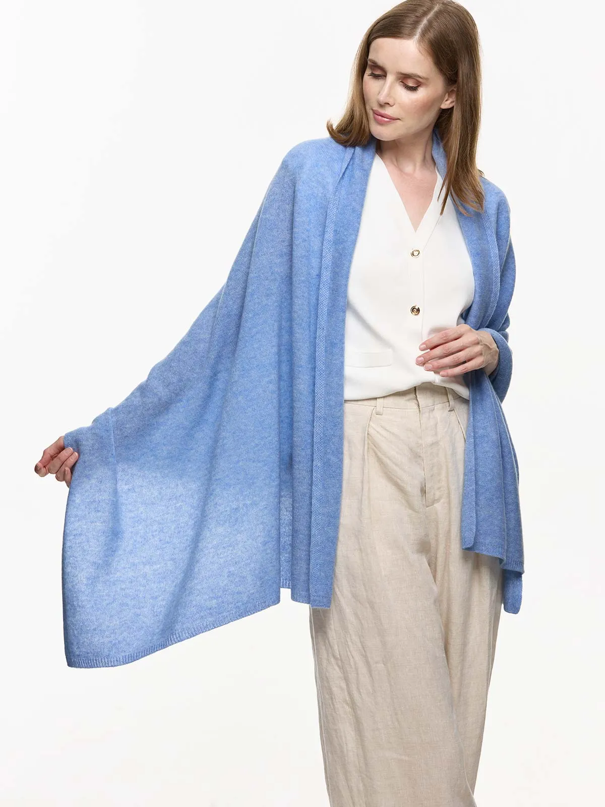 FlexKnit Cornflower Cashmere Wrap