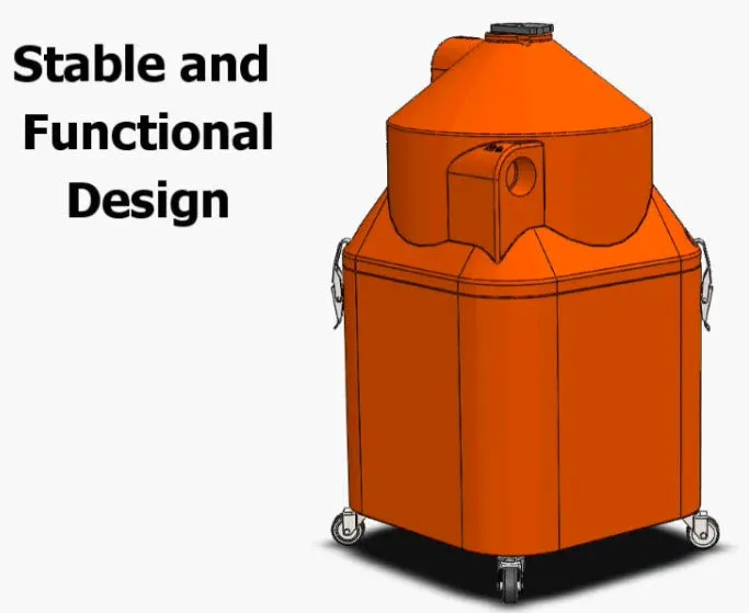 Floorex CPS-6550 50 Litre Moulded Separator Complete With Lid and Clips On Wheels