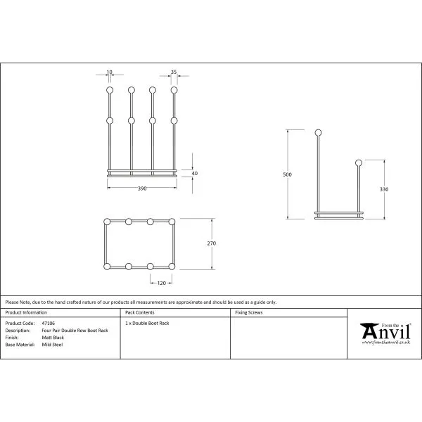 Four Pair Boot Rack