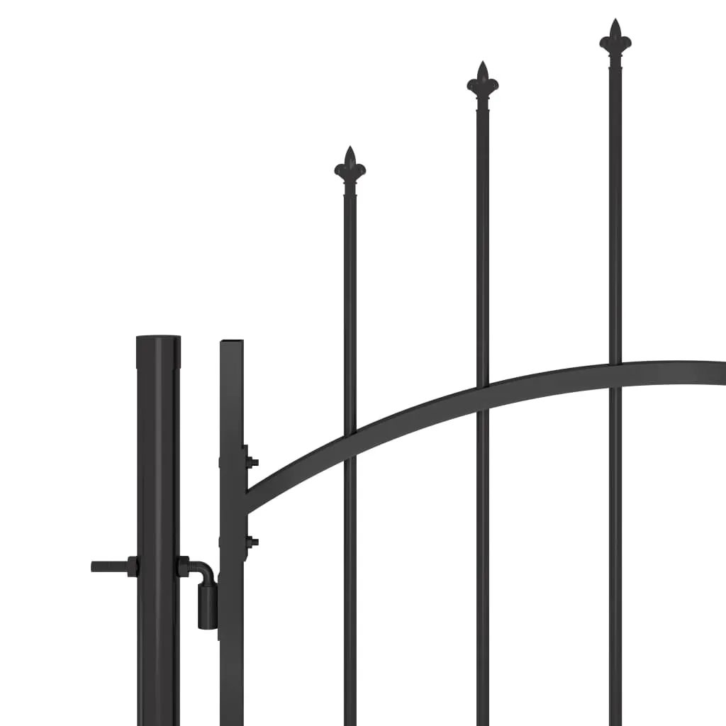 Garden Gate Steel 1x2.2 m Black