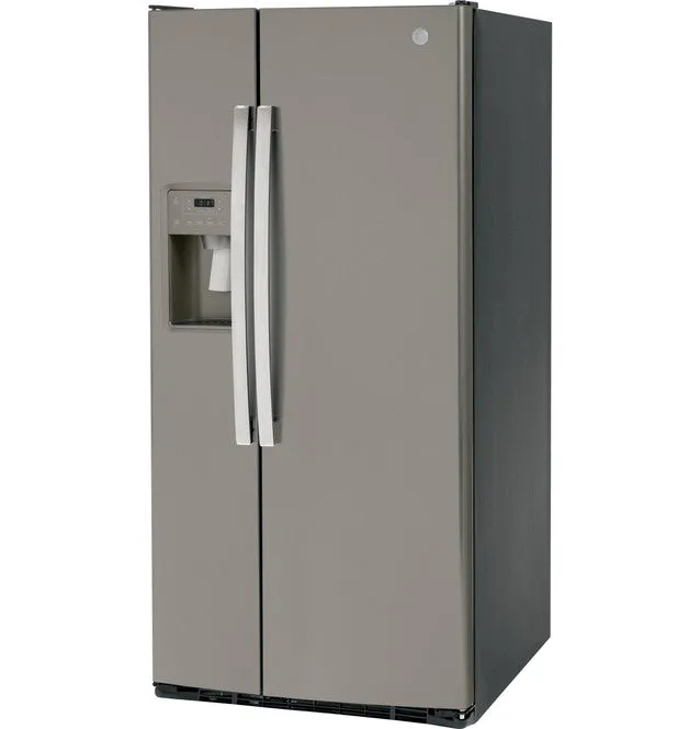 GE GSS23GMPES 23.0 Cu. Ft. Side-By-Side Refrigerator in Fingerprint Resistant Slate