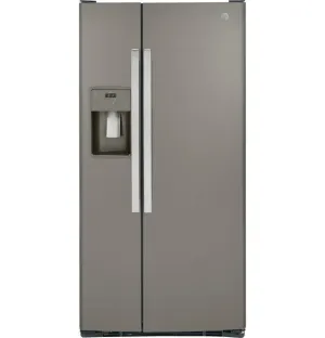 GE GSS23GMPES 23.0 Cu. Ft. Side-By-Side Refrigerator in Fingerprint Resistant Slate