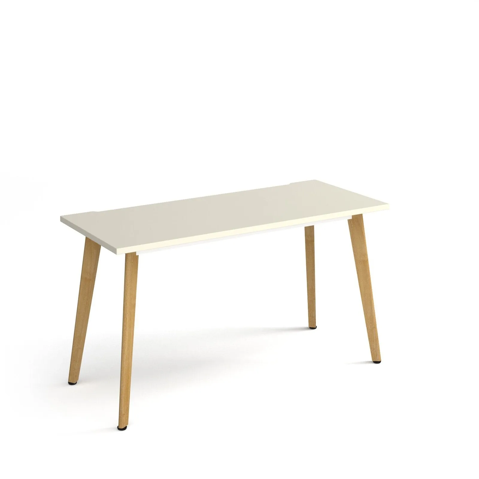 Giza straight desk with wooden legs