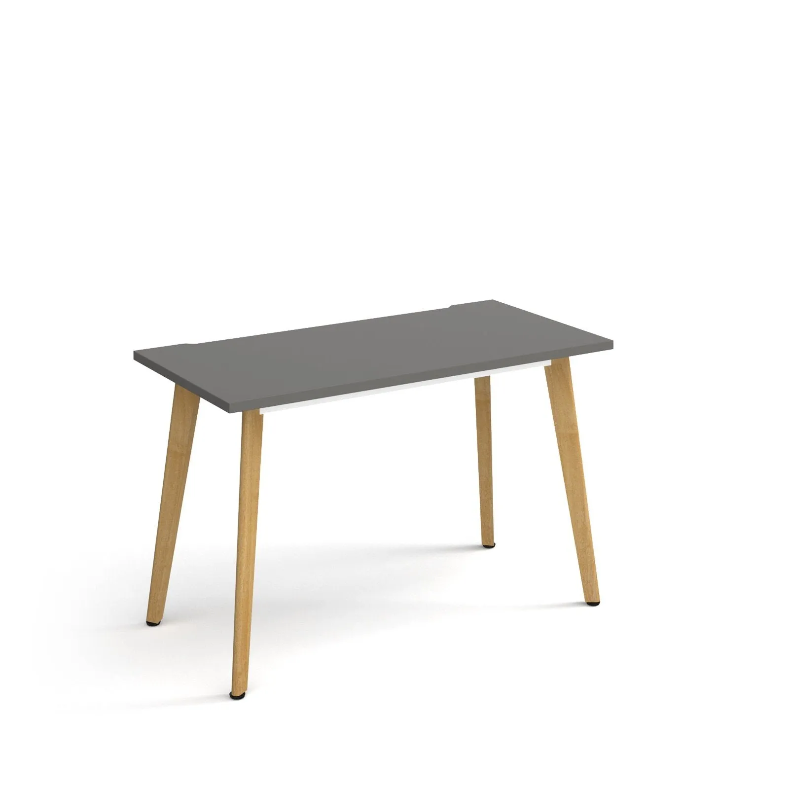 Giza straight desk with wooden legs