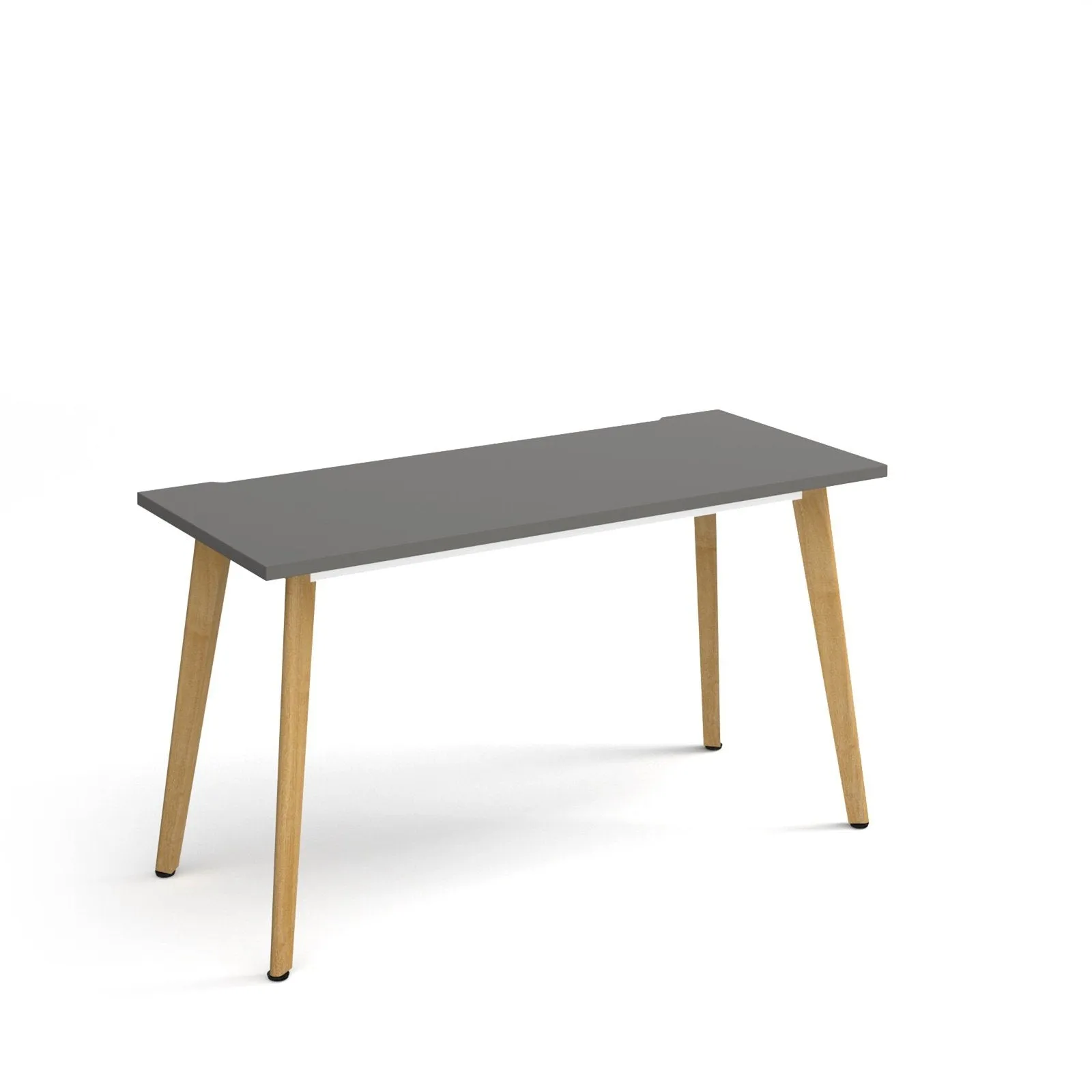 Giza straight desk with wooden legs