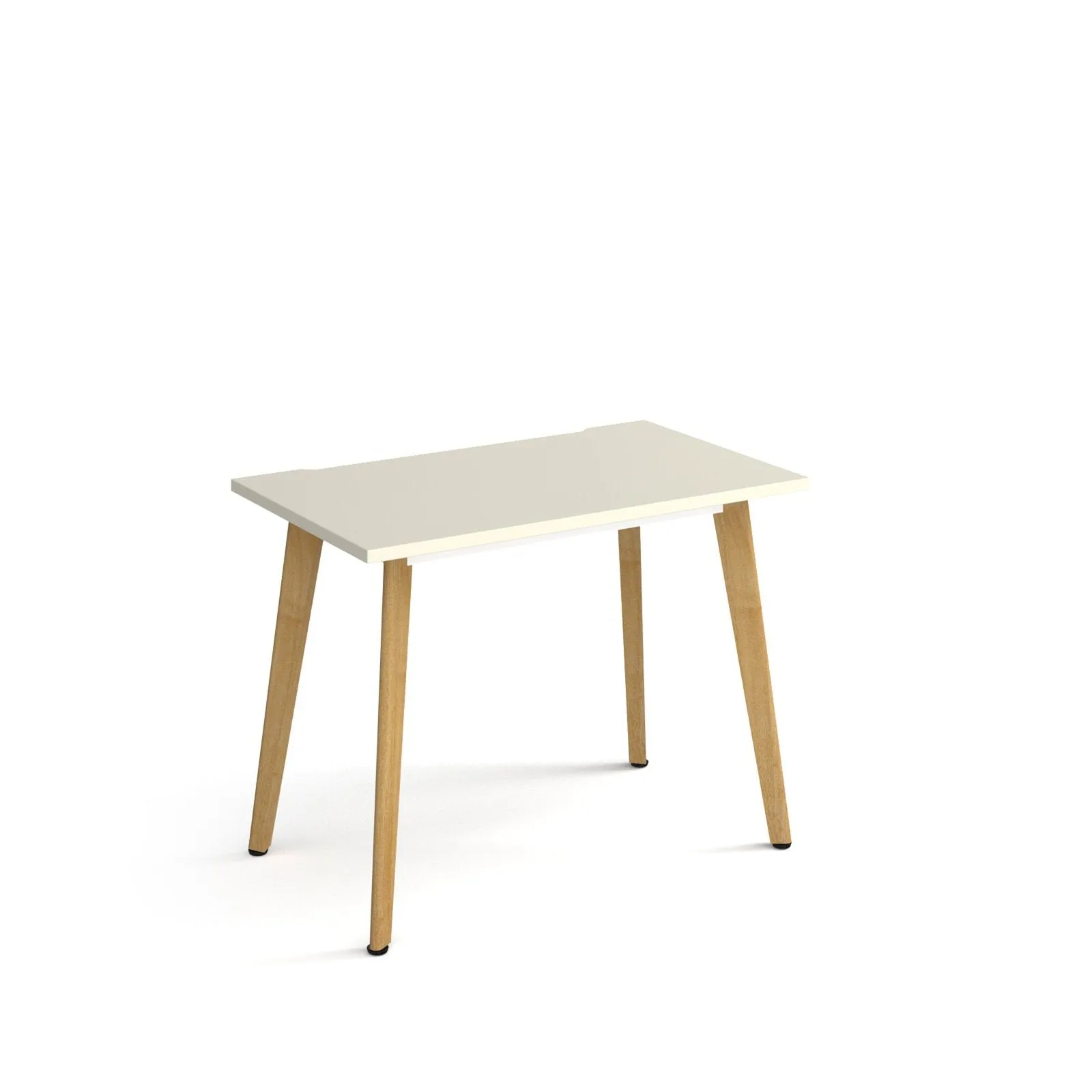 Giza straight desk with wooden legs