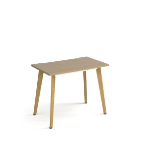 Giza straight desk with wooden legs