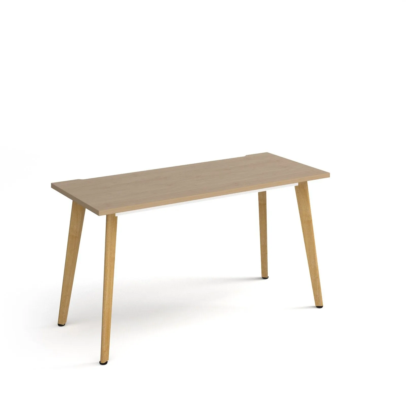 Giza straight desk with wooden legs