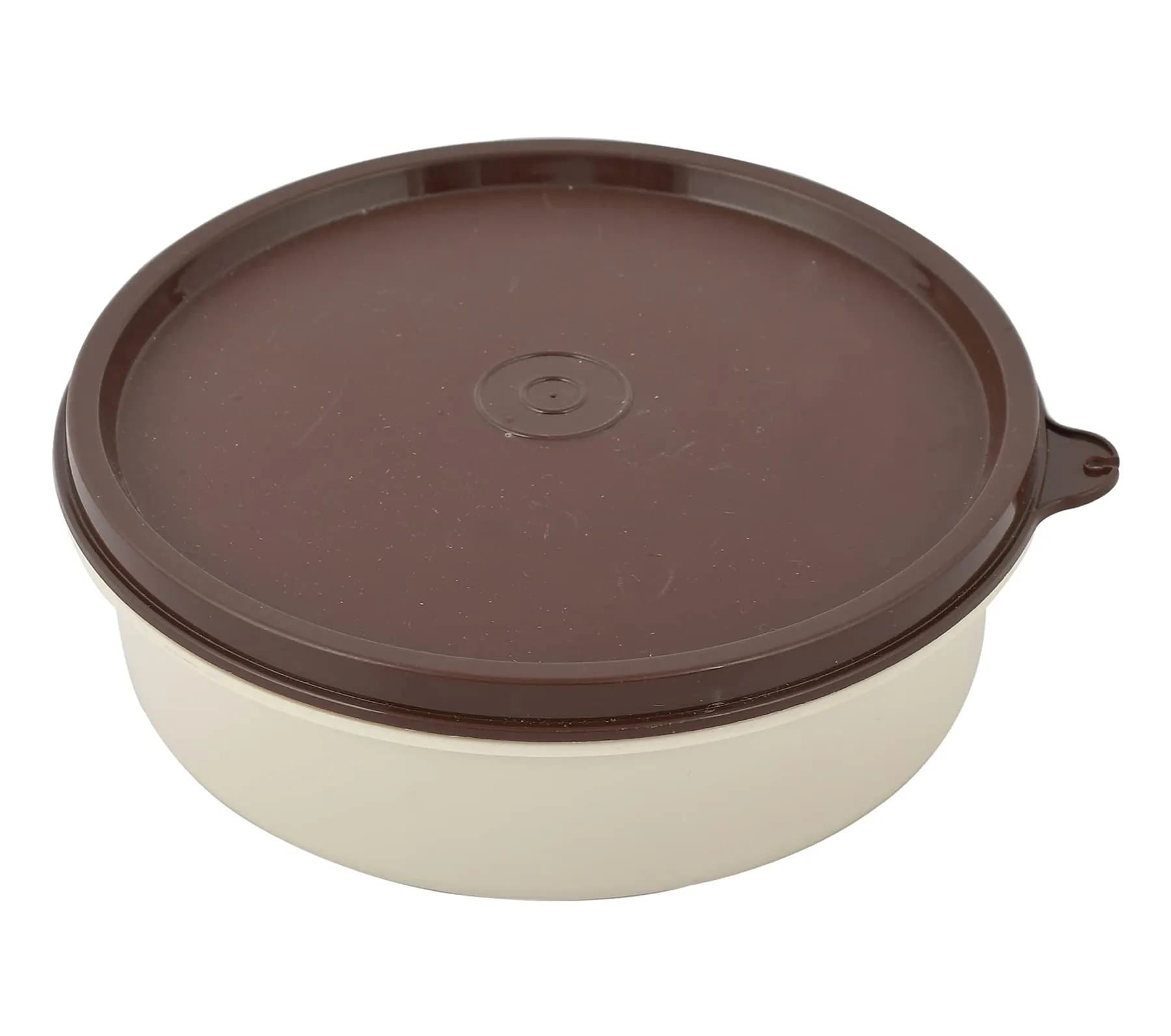 Heart Home Microwave Safe Inner Steel Lunch Container, 800ml (Cream & Brown)-HS42KUBMART25136